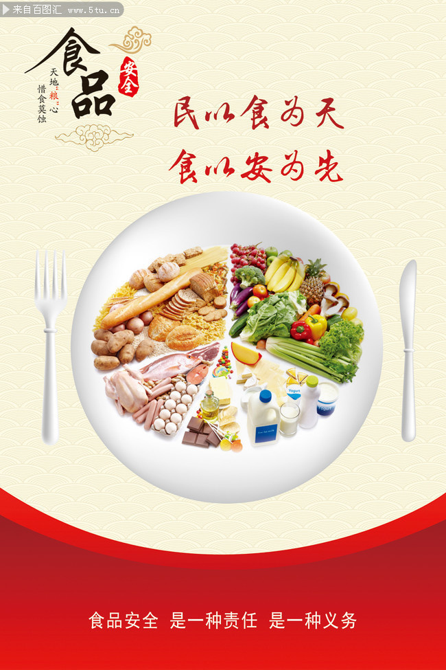 食品安全海报设计素材-海报dm-百图汇素材网