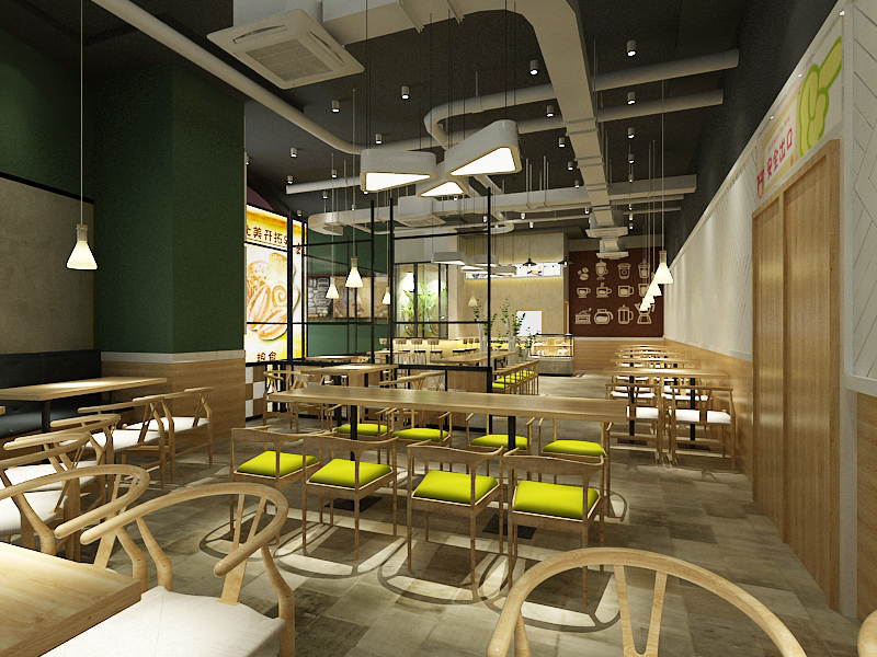 一个面馆的效果图 装修图|展示/橱窗/店面设计|空间/建筑|餐饮新时代 - 原创设计作品 